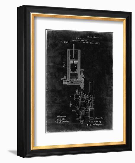 PP304-Black Grunge Combustible 4 Cycle Engine Otto 1877 Patent Poster-Cole Borders-Framed Giclee Print