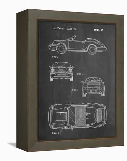 PP305-Chalkboard Porsche 911 Carrera Patent Poster-Cole Borders-Framed Premier Image Canvas