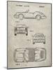 PP305-Sandstone Porsche 911 Carrera Patent Poster-Cole Borders-Mounted Giclee Print