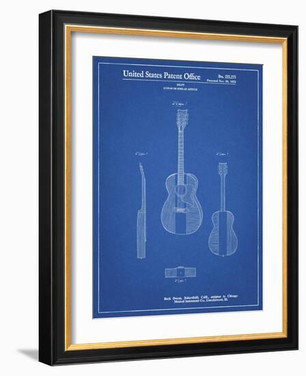 PP306-Blueprint Buck Owens American Guitar Patent Poster-Cole Borders-Framed Giclee Print