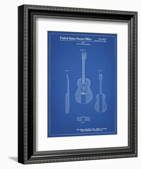 PP306-Blueprint Buck Owens American Guitar Patent Poster-Cole Borders-Framed Giclee Print