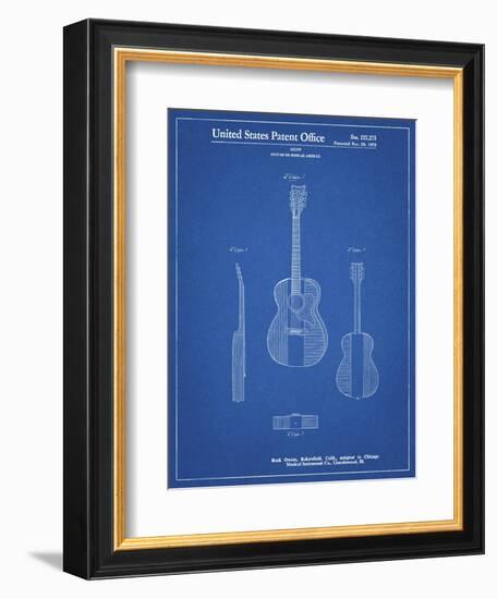 PP306-Blueprint Buck Owens American Guitar Patent Poster-Cole Borders-Framed Giclee Print