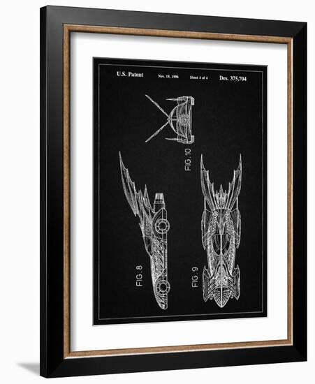 PP311-Vintage Black Batman and Robin Batmobile Patent Poster-Cole Borders-Framed Giclee Print