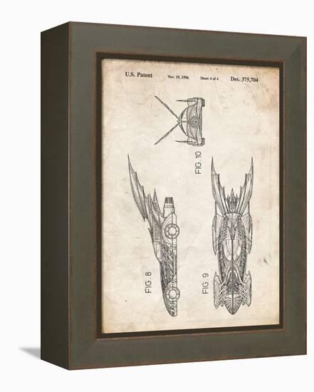 PP311-Vintage Parchment Batman and Robin Batmobile Patent Poster-Cole Borders-Framed Premier Image Canvas