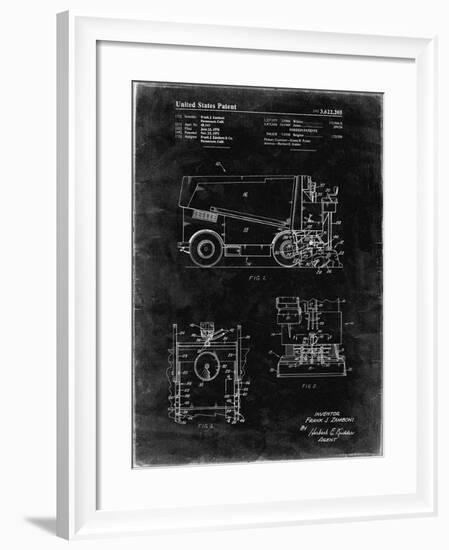 PP313-Black Grunge Ice Resurfacing Patent Poster-Cole Borders-Framed Giclee Print
