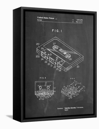 PP319-Chalkboard Cassette Tape Patent Poster-Cole Borders-Framed Premier Image Canvas