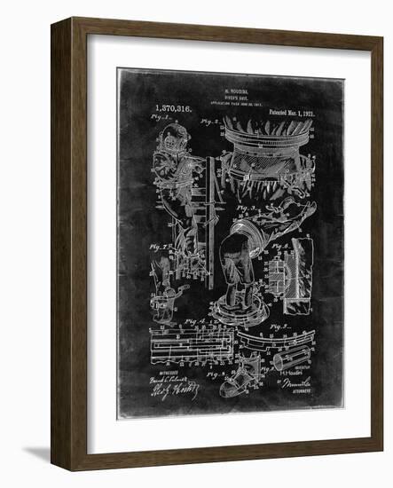 PP32 Black Grunge-Borders Cole-Framed Giclee Print