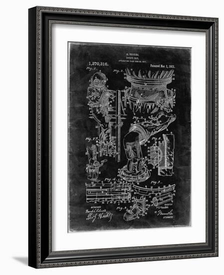 PP32 Black Grunge-Borders Cole-Framed Giclee Print