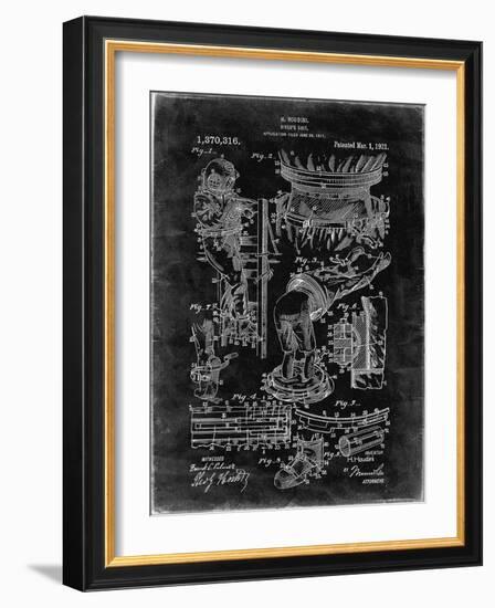 PP32 Black Grunge-Borders Cole-Framed Giclee Print