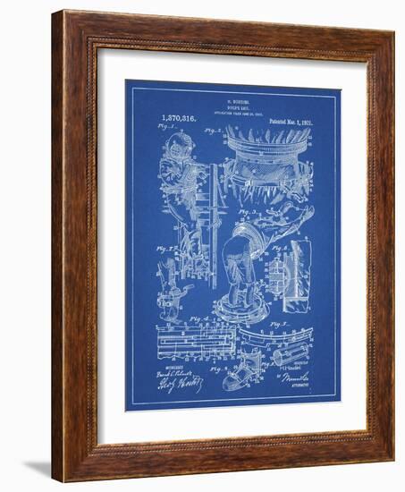 PP32 Blueprint-Borders Cole-Framed Giclee Print