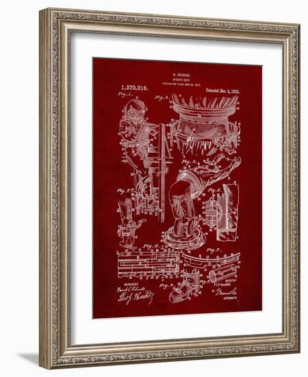 PP32 Burgundy-Borders Cole-Framed Giclee Print