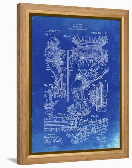 PP32 Faded Blueprint-Borders Cole-Framed Premier Image Canvas