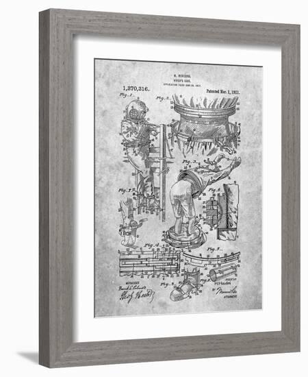 PP32 Slate-Borders Cole-Framed Giclee Print