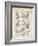 PP32 Vintage Parchment-Borders Cole-Framed Giclee Print