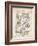 PP32 Vintage Parchment-Borders Cole-Framed Giclee Print