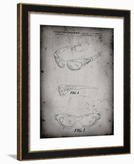 PP324-Faded Grey Oakley Sunglasses Patent Poster-Cole Borders-Framed Giclee Print