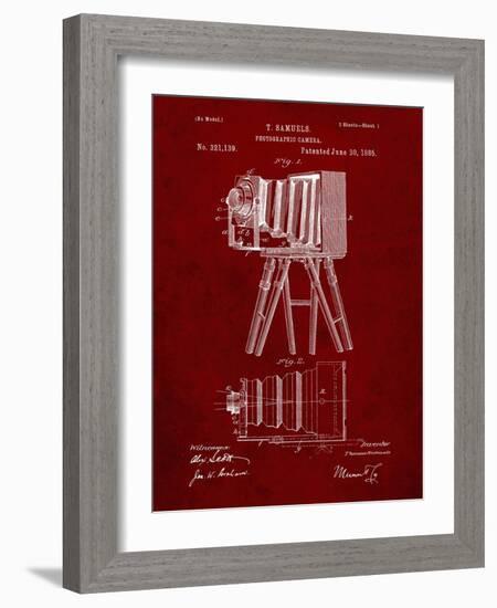 PP33 Burgundy-Borders Cole-Framed Giclee Print