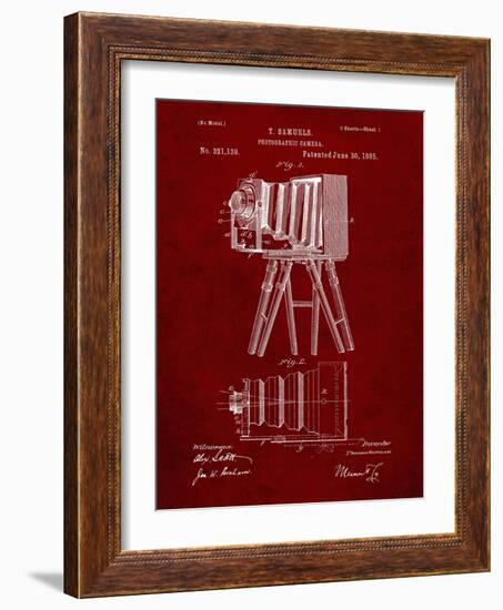 PP33 Burgundy-Borders Cole-Framed Giclee Print