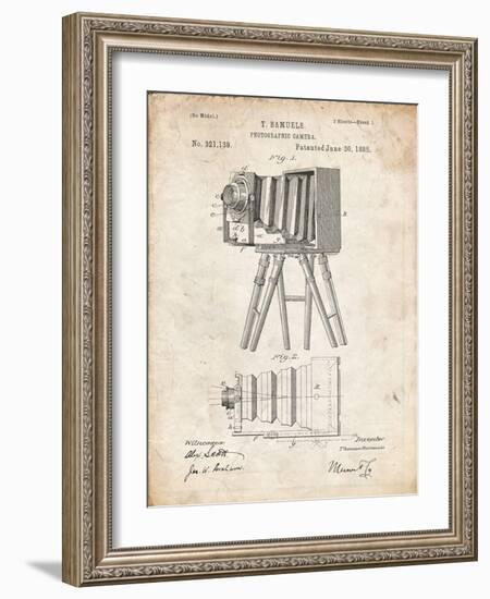 PP33 Vintage Parchment-Borders Cole-Framed Giclee Print
