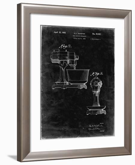 PP337-Black Grunge KitchenAid Mixer Patent Poster-Cole Borders-Framed Giclee Print