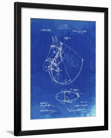 PP338-Faded Blueprint Bridle and Halter Patent Poster-Cole Borders-Framed Giclee Print