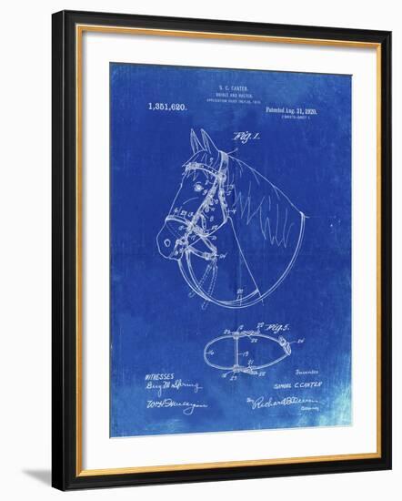 PP338-Faded Blueprint Bridle and Halter Patent Poster-Cole Borders-Framed Giclee Print