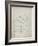 PP346-Antique Grid Parchment Nintendo DS Patent Poster-Cole Borders-Framed Giclee Print