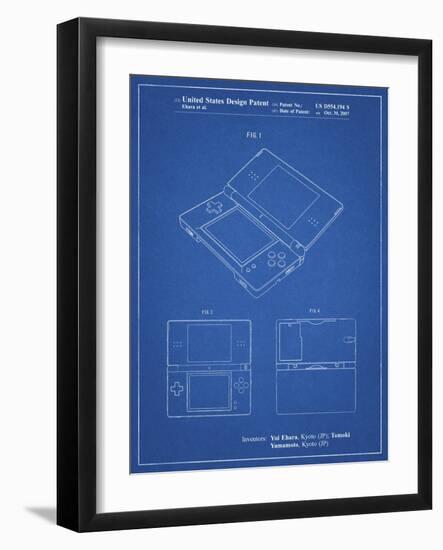 PP346-Blueprint Nintendo DS Patent Poster-Cole Borders-Framed Giclee Print
