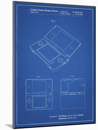 PP346-Blueprint Nintendo DS Patent Poster-Cole Borders-Mounted Giclee Print