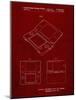 PP346-Burgundy Nintendo DS Patent Poster-Cole Borders-Mounted Giclee Print