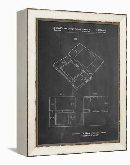 PP346-Chalkboard Nintendo DS Patent Poster-Cole Borders-Framed Premier Image Canvas