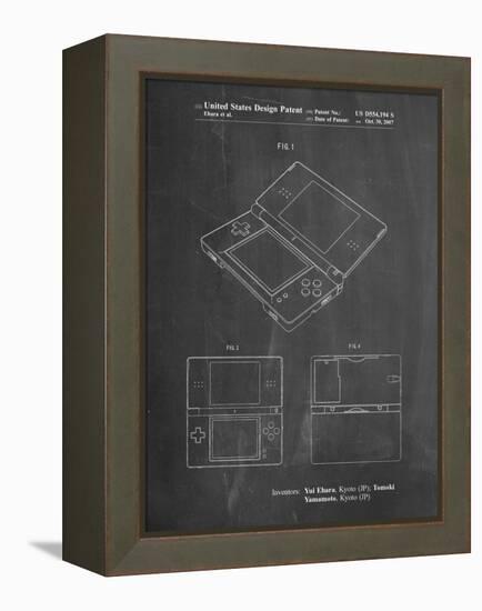 PP346-Chalkboard Nintendo DS Patent Poster-Cole Borders-Framed Premier Image Canvas