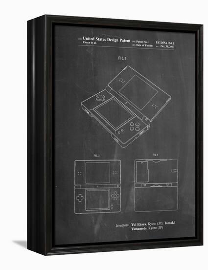 PP346-Chalkboard Nintendo DS Patent Poster-Cole Borders-Framed Premier Image Canvas