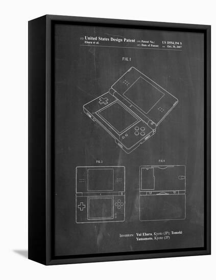 PP346-Chalkboard Nintendo DS Patent Poster-Cole Borders-Framed Premier Image Canvas