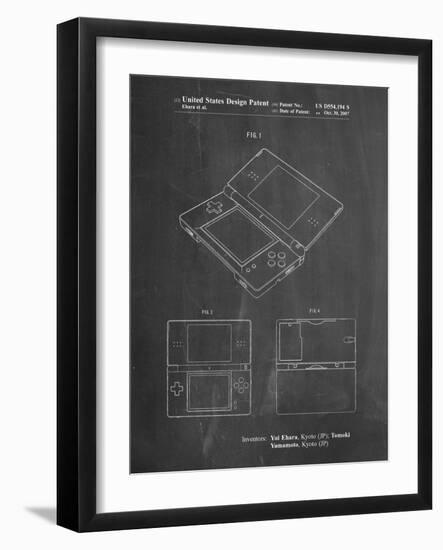 PP346-Chalkboard Nintendo DS Patent Poster-Cole Borders-Framed Giclee Print