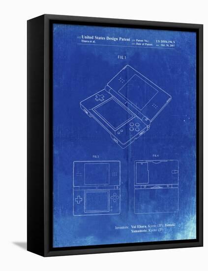 PP346-Faded Blueprint Nintendo DS Patent Poster-Cole Borders-Framed Premier Image Canvas