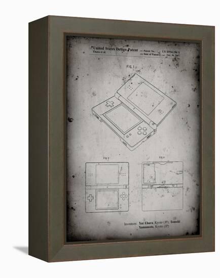 PP346-Faded Grey Nintendo DS Patent Poster-Cole Borders-Framed Premier Image Canvas