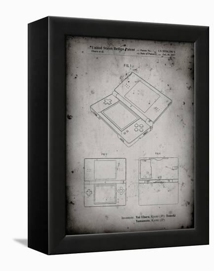 PP346-Faded Grey Nintendo DS Patent Poster-Cole Borders-Framed Premier Image Canvas