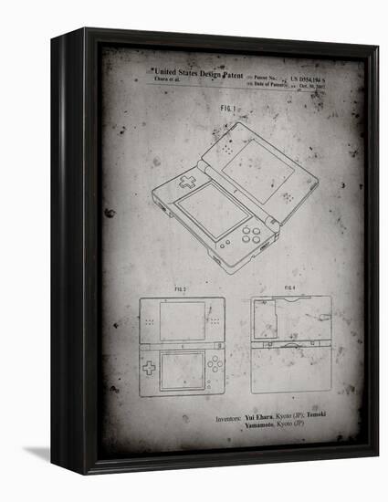 PP346-Faded Grey Nintendo DS Patent Poster-Cole Borders-Framed Premier Image Canvas