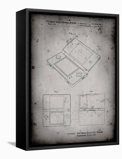 PP346-Faded Grey Nintendo DS Patent Poster-Cole Borders-Framed Premier Image Canvas