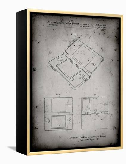 PP346-Faded Grey Nintendo DS Patent Poster-Cole Borders-Framed Premier Image Canvas