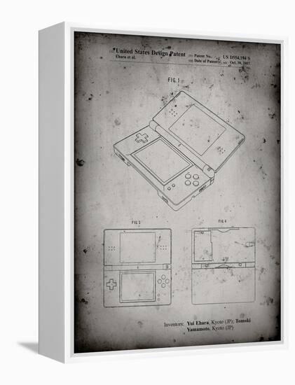 PP346-Faded Grey Nintendo DS Patent Poster-Cole Borders-Framed Premier Image Canvas