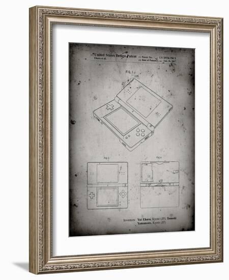 PP346-Faded Grey Nintendo DS Patent Poster-Cole Borders-Framed Giclee Print