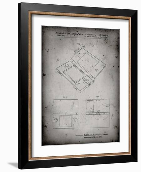 PP346-Faded Grey Nintendo DS Patent Poster-Cole Borders-Framed Giclee Print