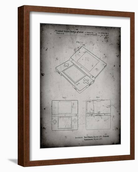 PP346-Faded Grey Nintendo DS Patent Poster-Cole Borders-Framed Giclee Print