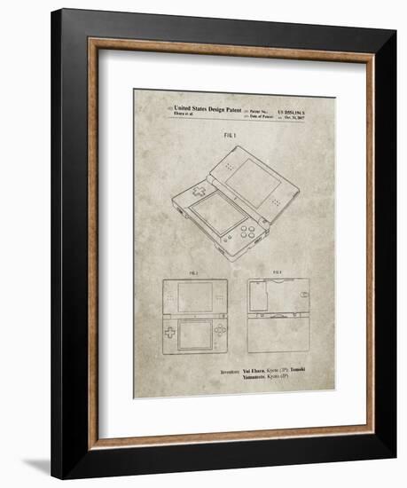 PP346-Sandstone Nintendo DS Patent Poster-Cole Borders-Framed Premium Giclee Print