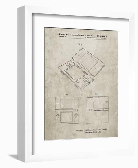 PP346-Sandstone Nintendo DS Patent Poster-Cole Borders-Framed Premium Giclee Print