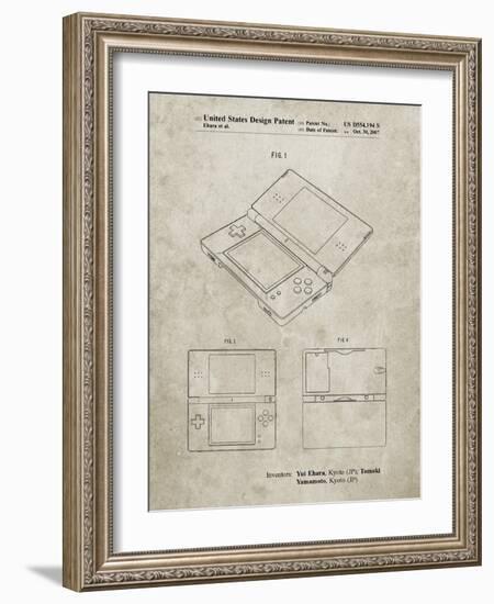 PP346-Sandstone Nintendo DS Patent Poster-Cole Borders-Framed Giclee Print