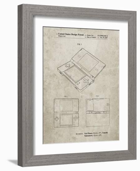 PP346-Sandstone Nintendo DS Patent Poster-Cole Borders-Framed Giclee Print