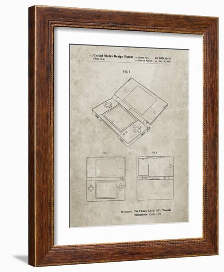 PP346-Sandstone Nintendo DS Patent Poster-Cole Borders-Framed Giclee Print